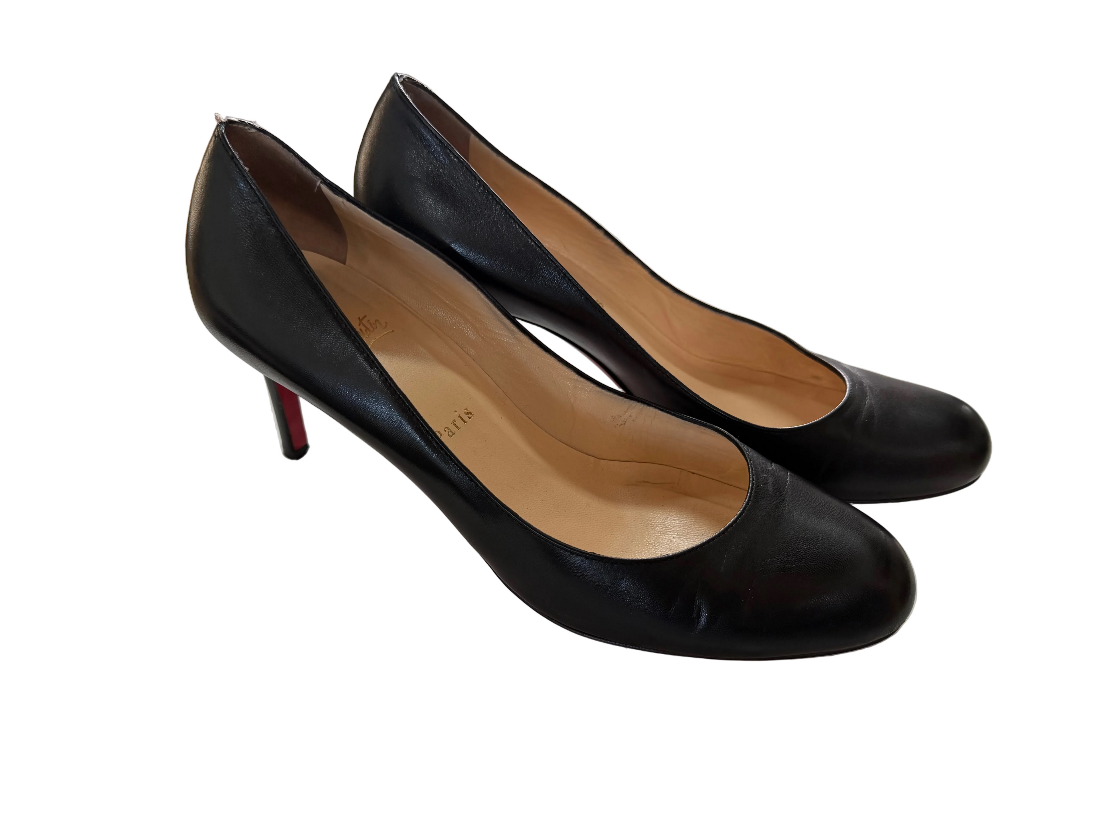 Christian Louboutin Matte Black Pumps - size 41 1/2 (US 11-11.5) 3" heel