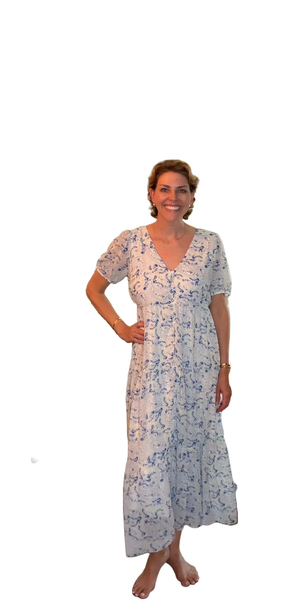 Sugar Lips - floral tiered midi dress - Medium