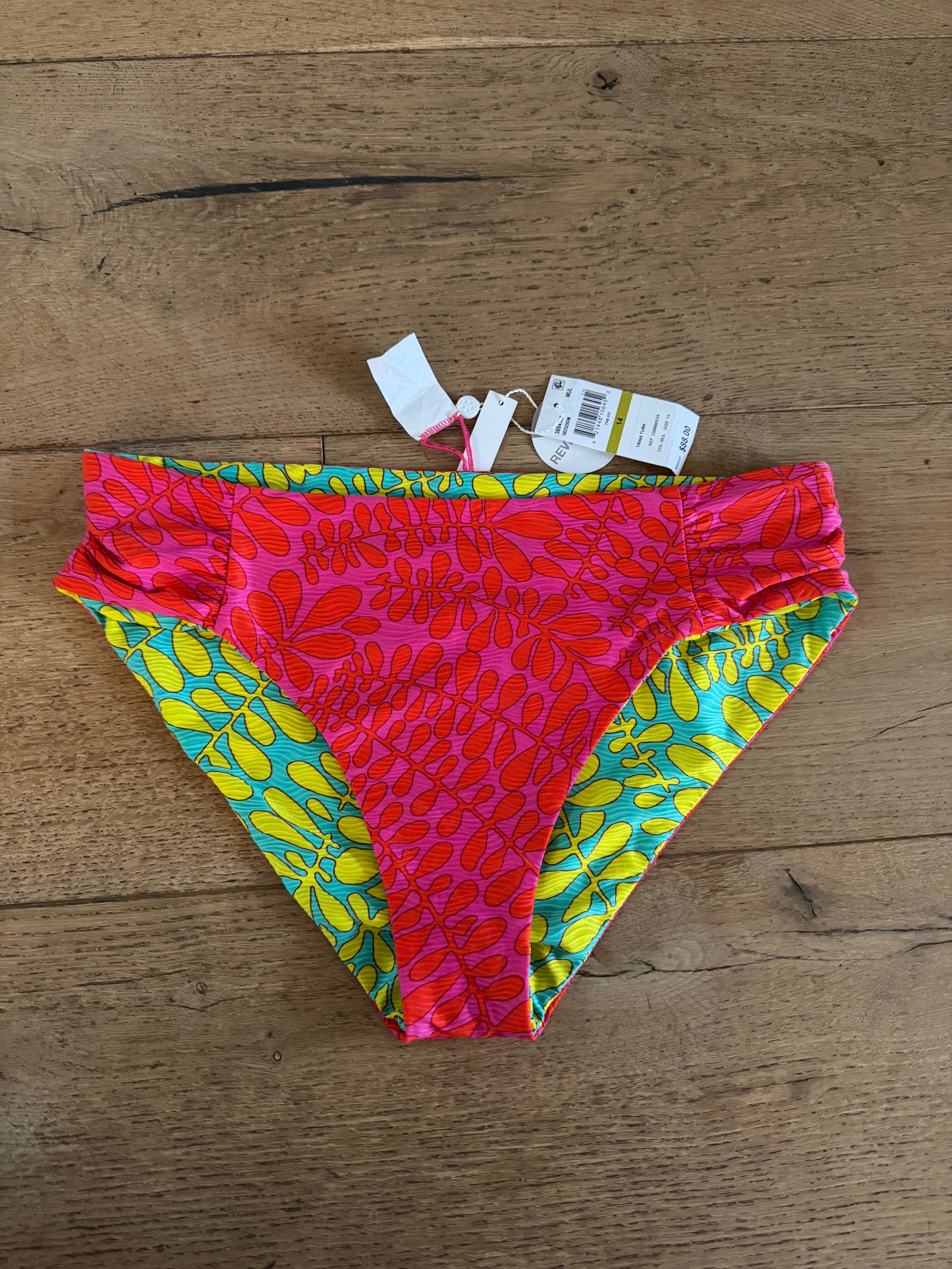 Trina Turk Reversible Swim Bottoms NWT - size 14 (would fit 10-12 also)