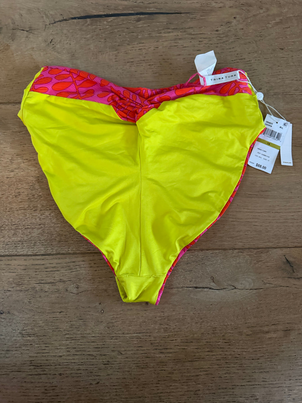 Trina Turk Reversible High Waist Swim Bottoms NWT - size 14 (would fit 10-12 also)