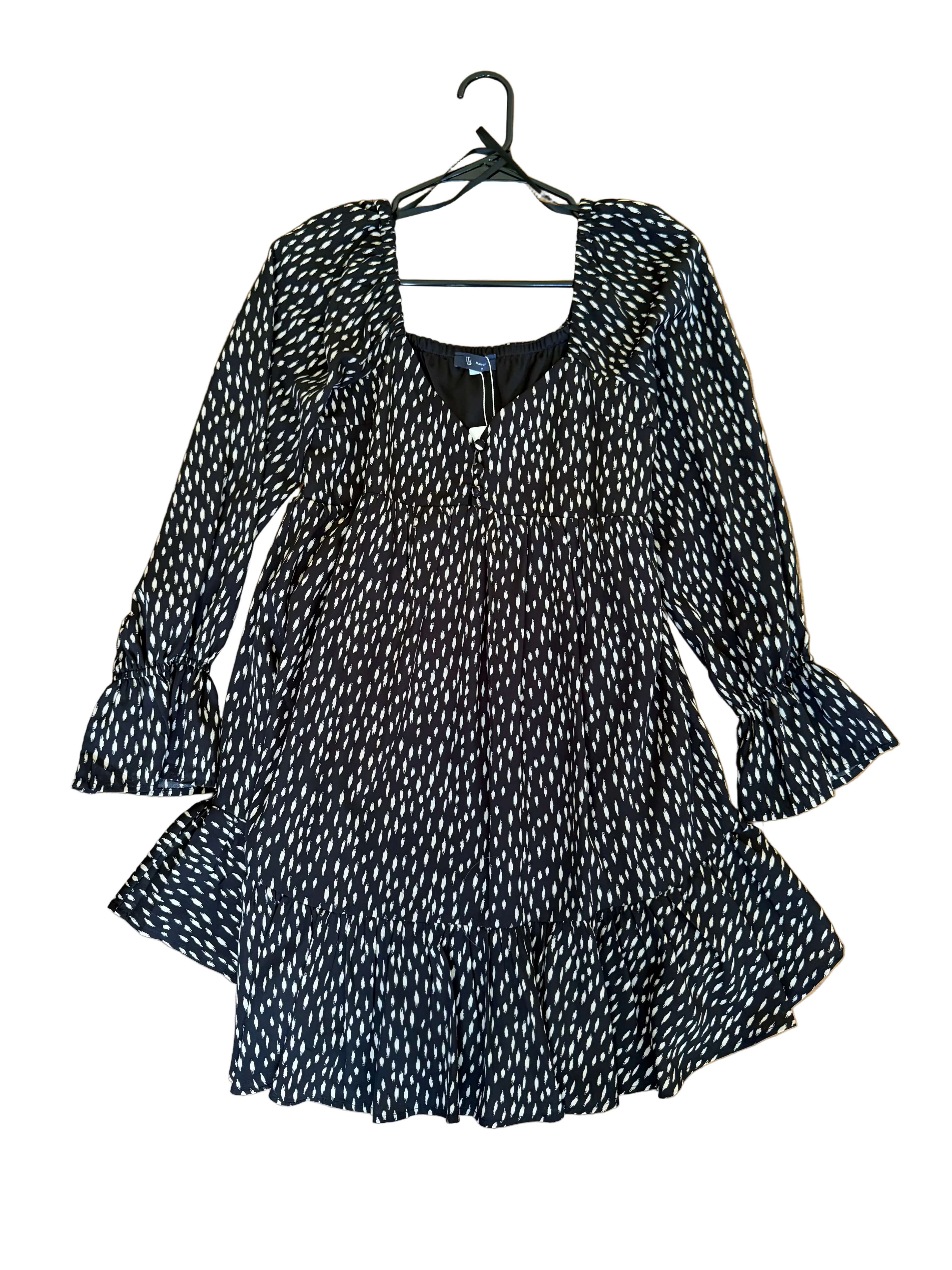 KLP Long Sleeved Babydoll Dress Size Small