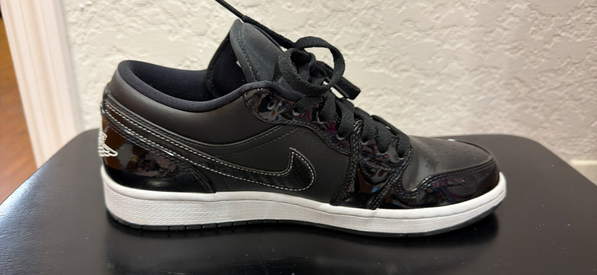 Nike Air Jordan 1 Low SE “All -Star 2021”- glossy black patent leather Size M 8.5 / W 10