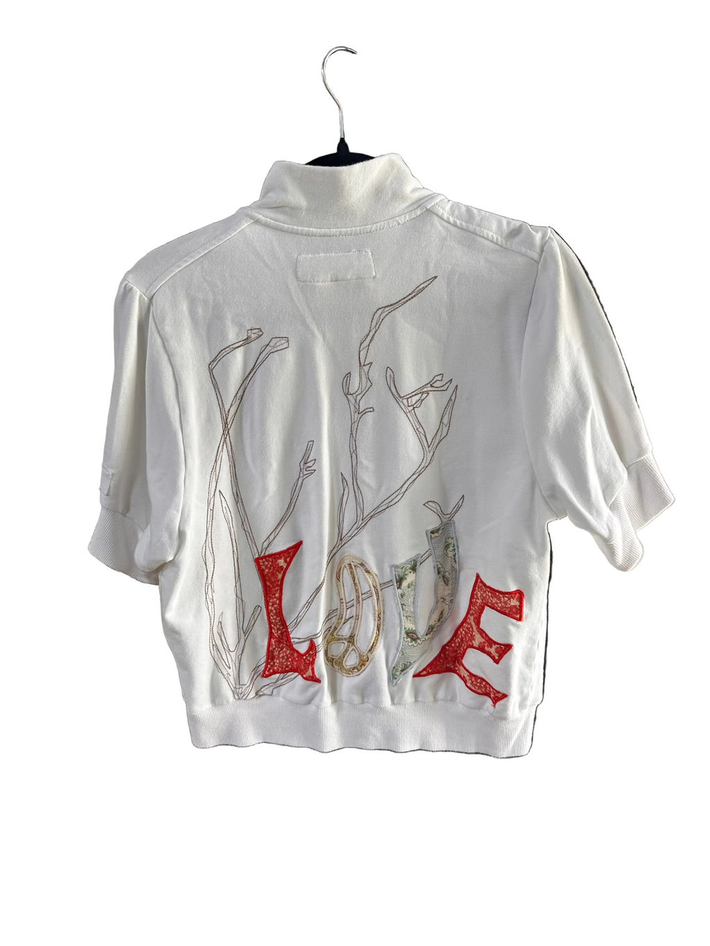 Peace & Love Short Sleeve Sweatshirt- size Medium