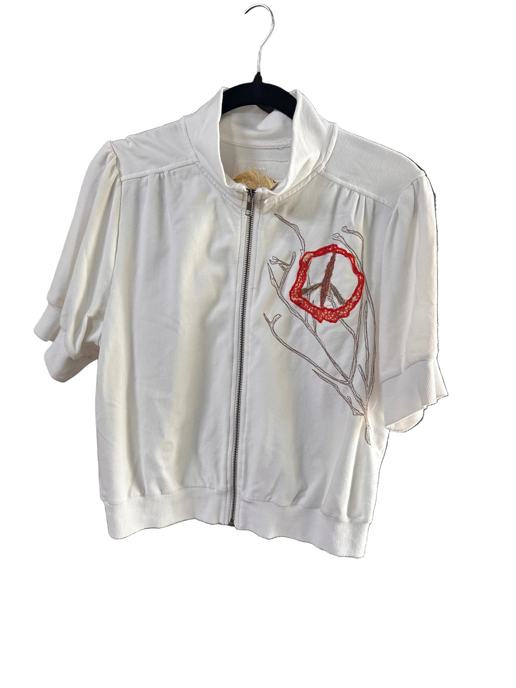 Peace & Love Short Sleeve Sweatshirt- size Medium