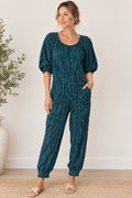 Eri + Ali Metallic Jumpsuit - size medium