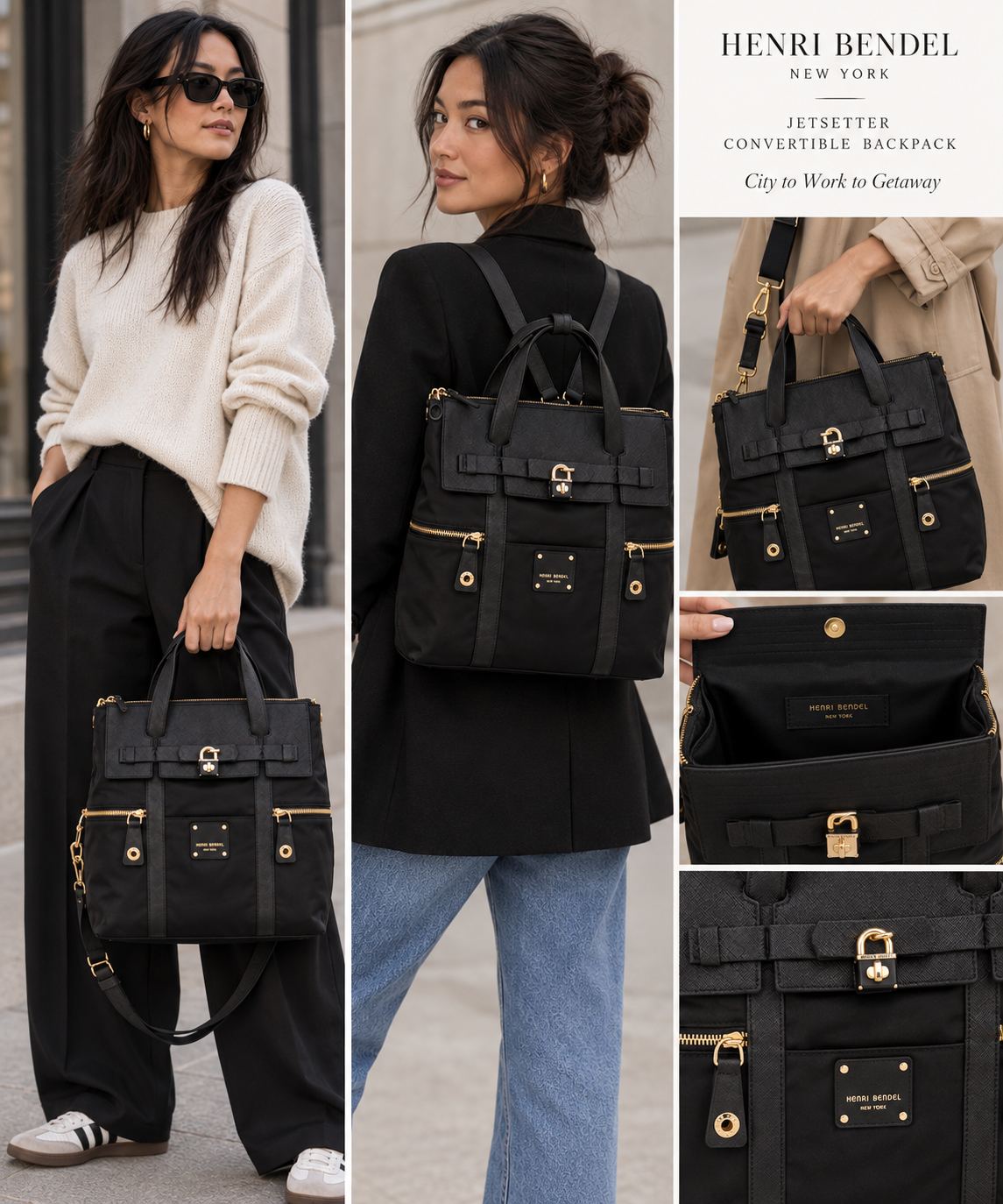 Henri Bendel Jetsetter Convertible Backpack