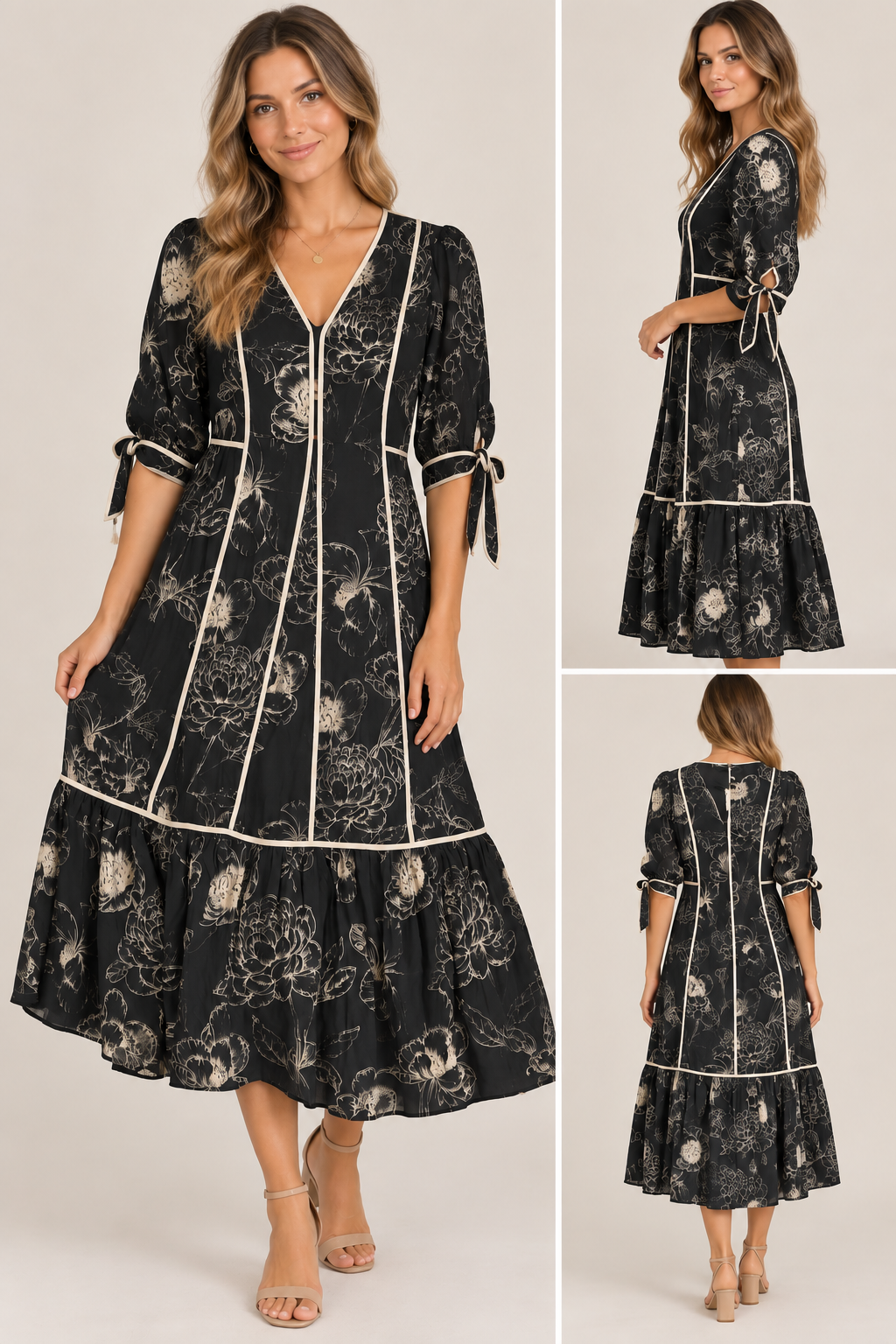 Entro Floral Midi dress - size small