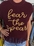 Queen Of Sparkles Sweater Tank with fringe Size XS *would fit up to Large