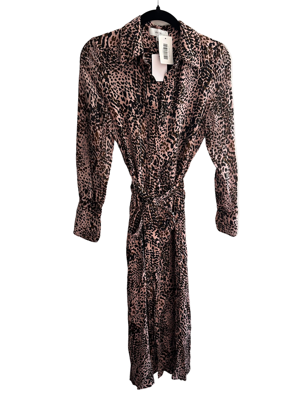 Reiss Leopard Long Sleeve Maxi- size 0