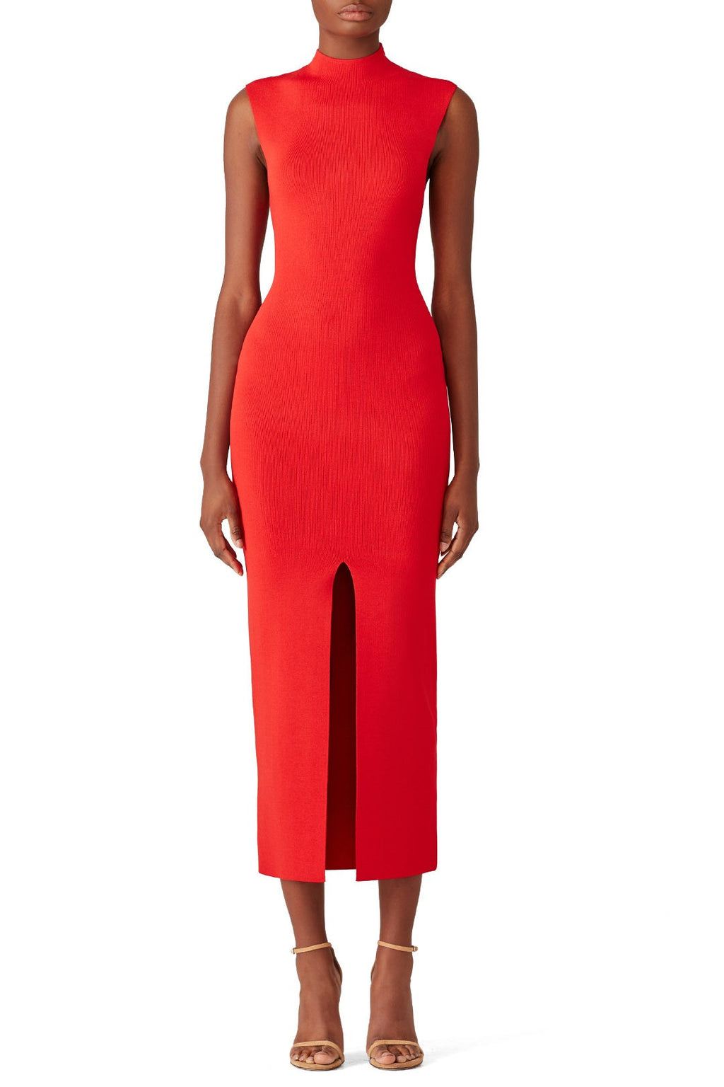 Solace London Red Front Slit Dress - size 0 (REED Charitable Foundation)