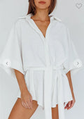 Hausen Summer White Romper NWT - Size XS