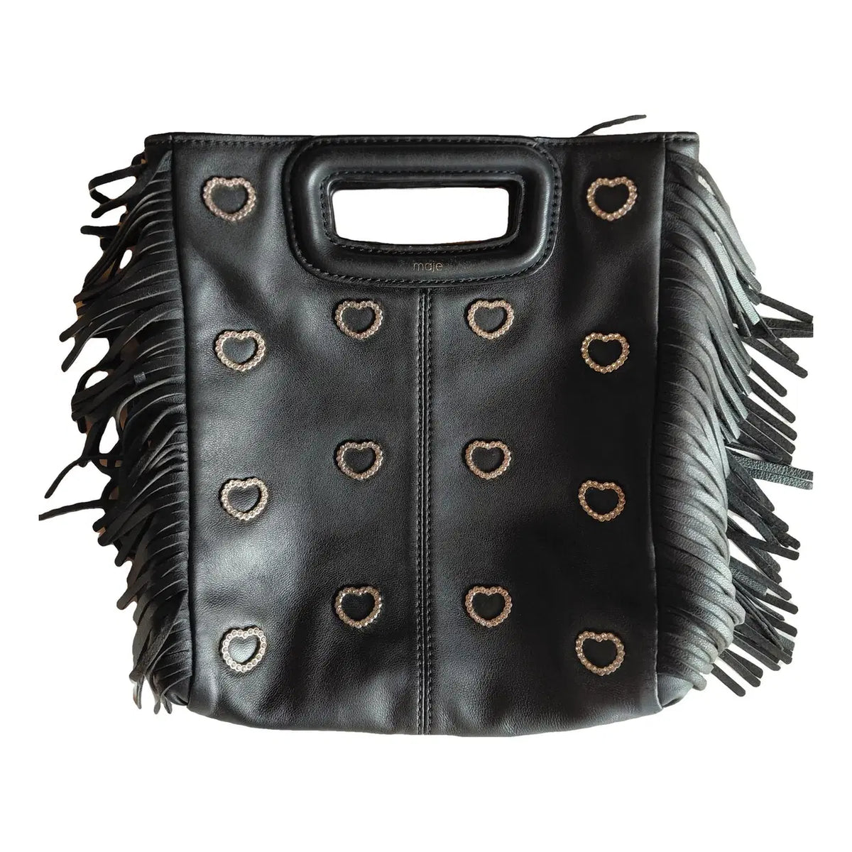 Maje Black Genuine Leather Crossbody bag