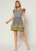 Current Air floral print smocked mini dress Size Small