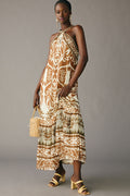 Vineet Bahl by Anthropologie printed halter dress Size M