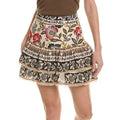 Farm Rio Romantic Garden Mini Skirt Size Medium