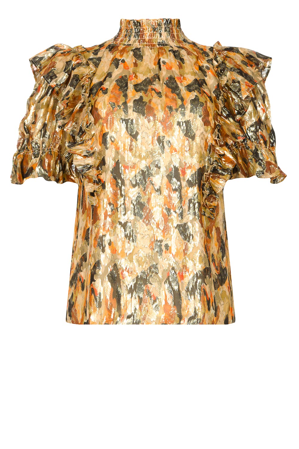 ba&sh Size Medium Silk Metallic Blouse
