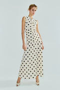 H&M NWT Polka Dot Draped Dress - Size Large