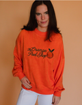 Orange Embroidered Crew Neck (The Orange Peel Shop)