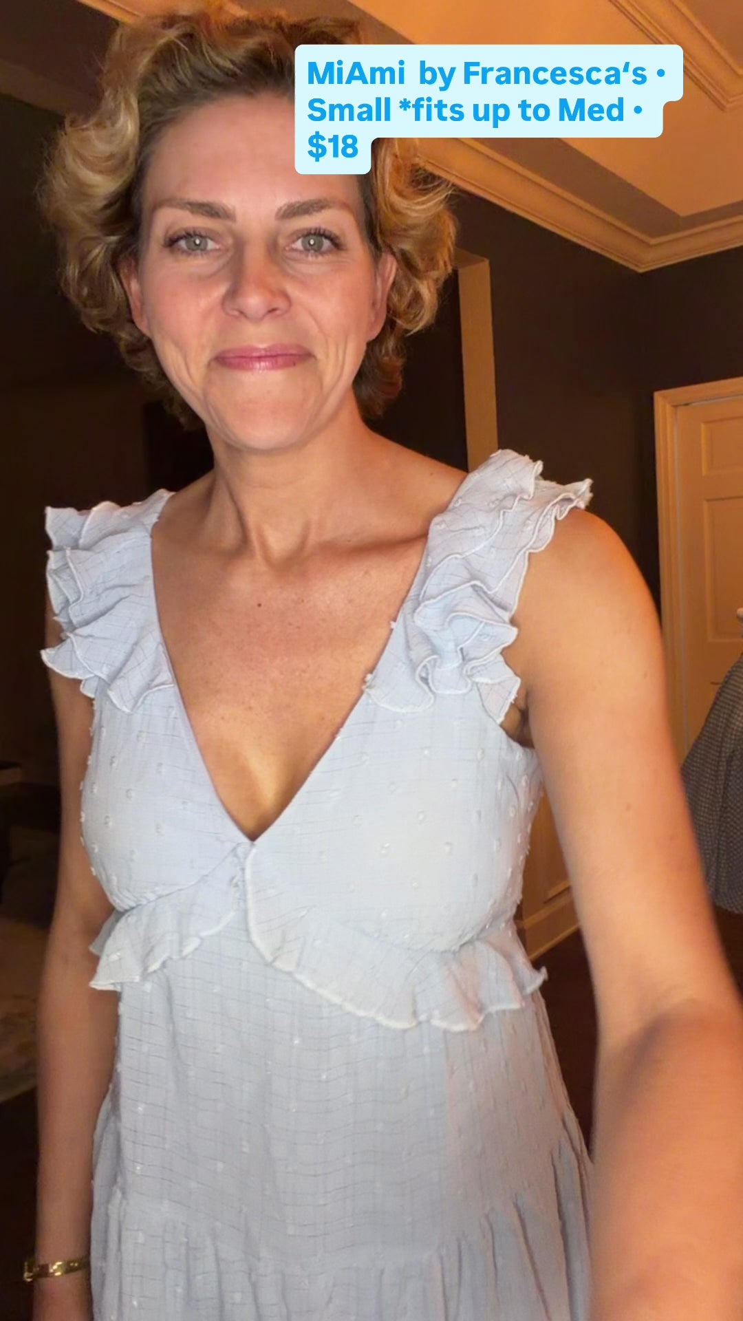 MiAmi Ruffle Tie Back Dress size Small