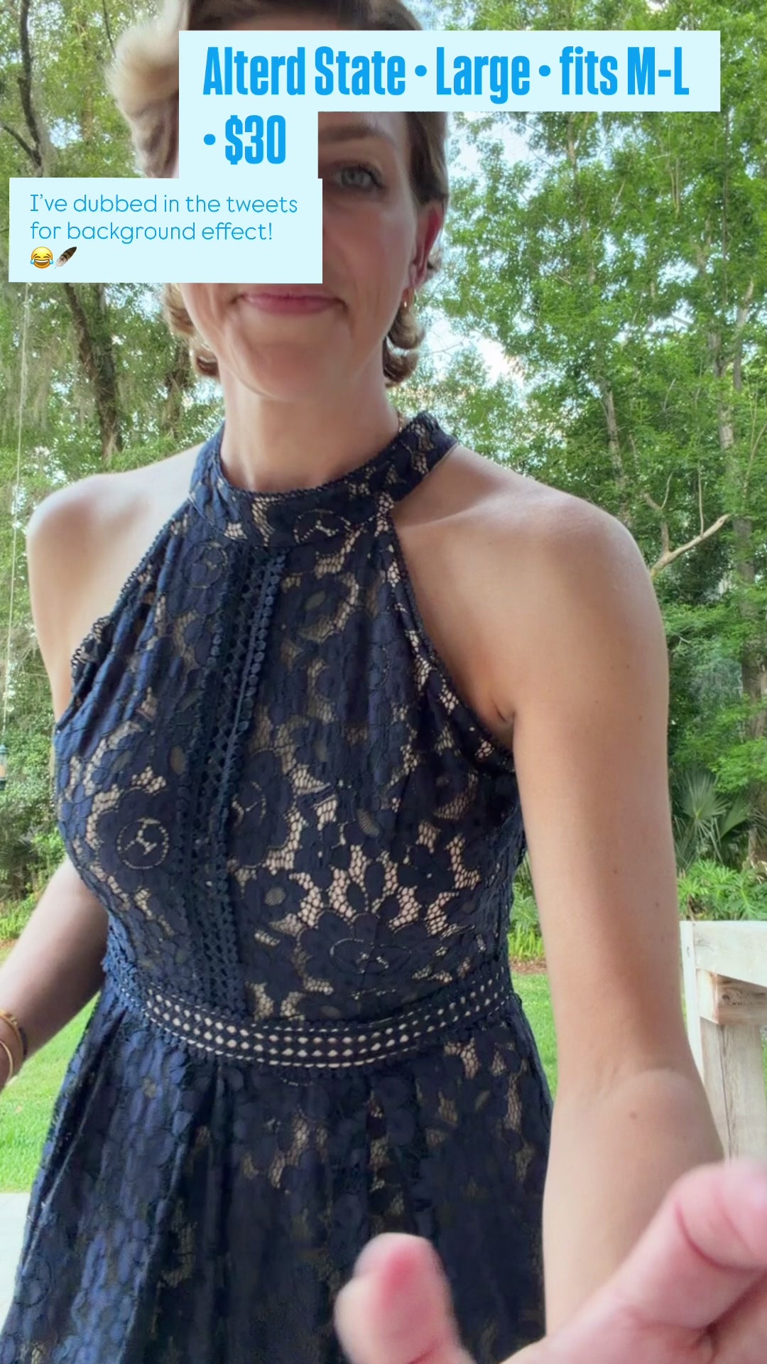 Altar’d State Lace Halter Dress- size Large