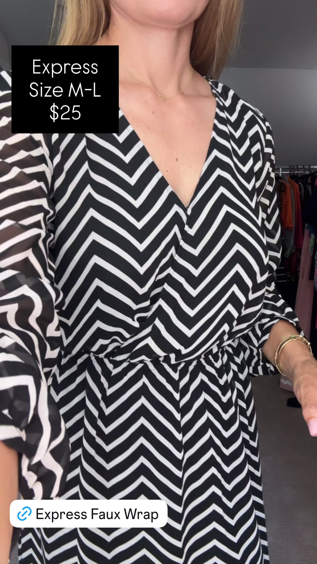 Express Faux Wrap Dress- size Medium