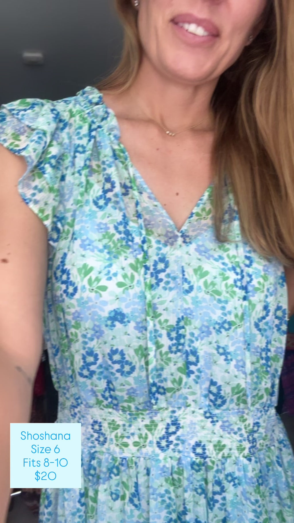 Shoshana Floral Mini Dress- size 6