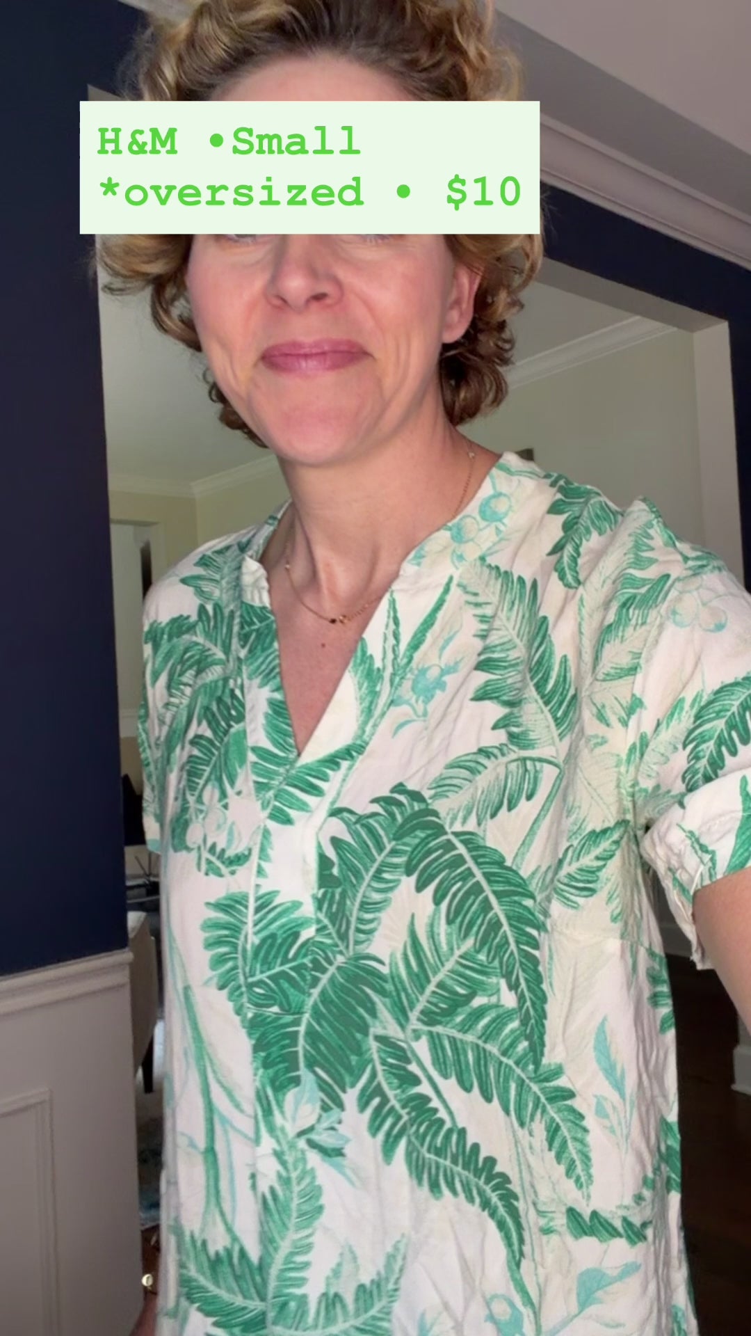 H&M Palm Tree Beach Dress/ Cover up Size Small