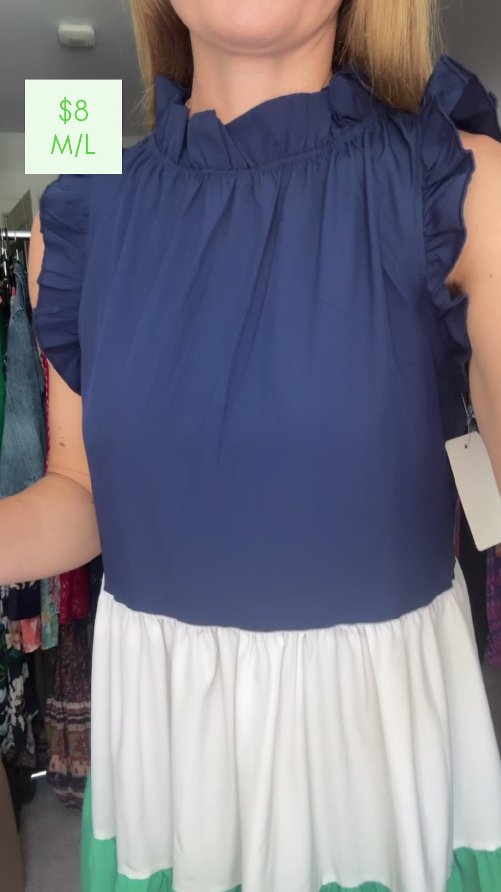 Unlabeled Color Block Dress- size M/L